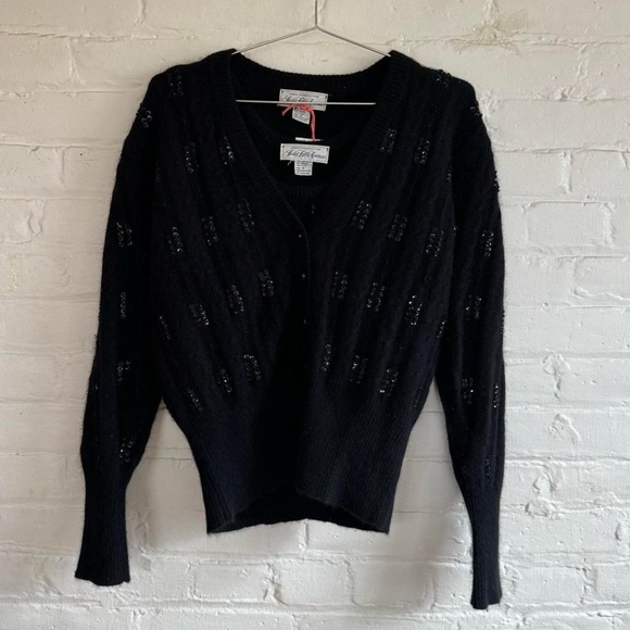 Vintage 80s Saks Fifth Avenue Sweater Set / Tank and Cardigan - Picture 8 of 8
